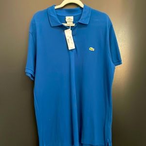 Lacoste mens polo royal blue size 8